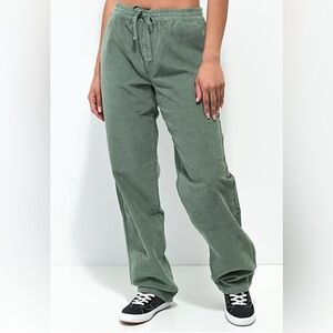 Empyre Jessie Sage Corduroy Elastic Waist Skate Pants Size Small